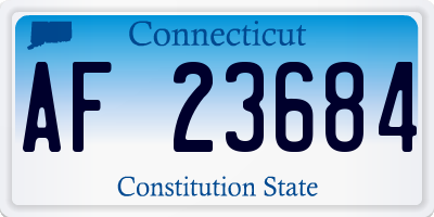 CT license plate AF23684