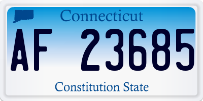 CT license plate AF23685