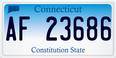 CT license plate AF23686