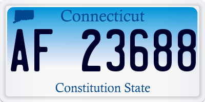 CT license plate AF23688
