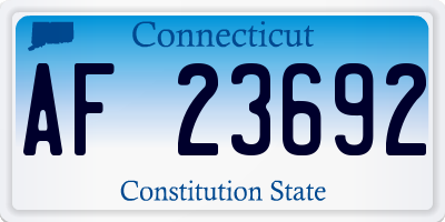 CT license plate AF23692