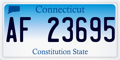 CT license plate AF23695