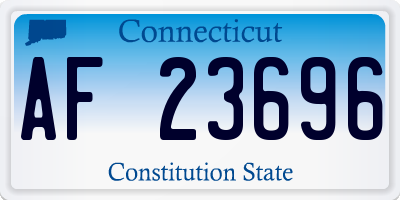 CT license plate AF23696