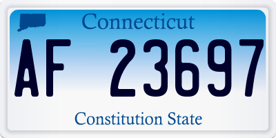 CT license plate AF23697
