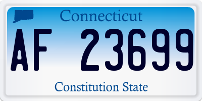 CT license plate AF23699