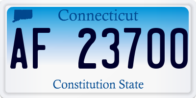 CT license plate AF23700