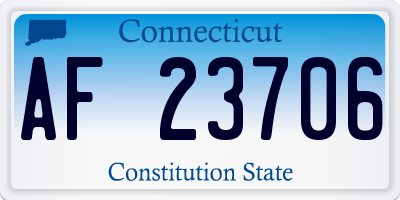 CT license plate AF23706