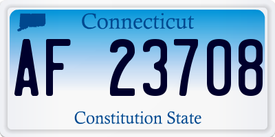 CT license plate AF23708