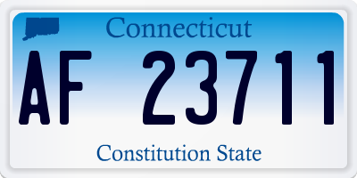 CT license plate AF23711
