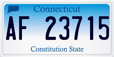 CT license plate AF23715