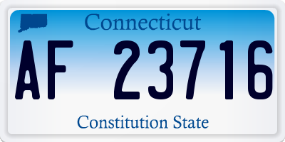 CT license plate AF23716