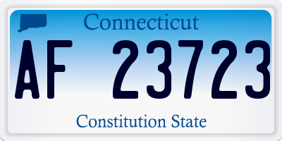 CT license plate AF23723
