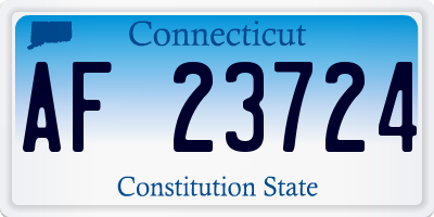 CT license plate AF23724
