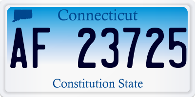 CT license plate AF23725