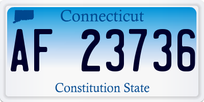 CT license plate AF23736