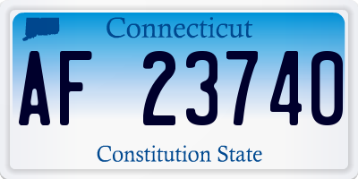 CT license plate AF23740