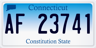 CT license plate AF23741