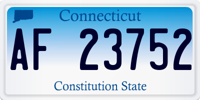 CT license plate AF23752