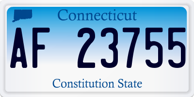 CT license plate AF23755
