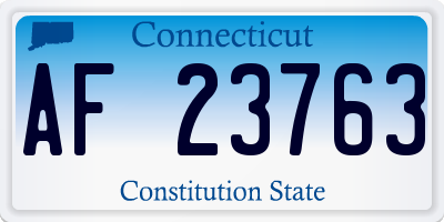 CT license plate AF23763