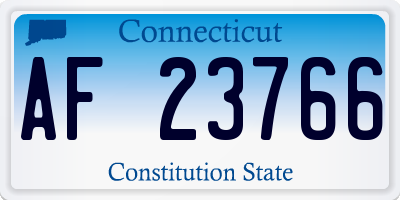 CT license plate AF23766