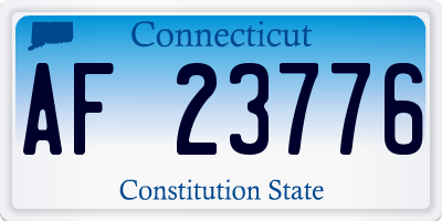CT license plate AF23776