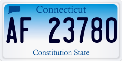CT license plate AF23780