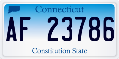 CT license plate AF23786