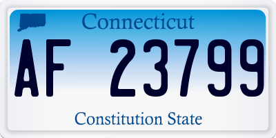 CT license plate AF23799