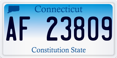 CT license plate AF23809