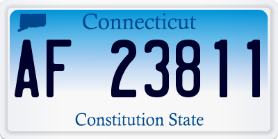 CT license plate AF23811