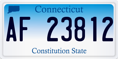 CT license plate AF23812
