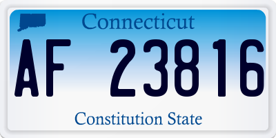 CT license plate AF23816