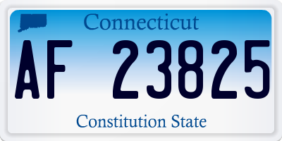 CT license plate AF23825