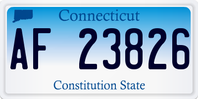 CT license plate AF23826