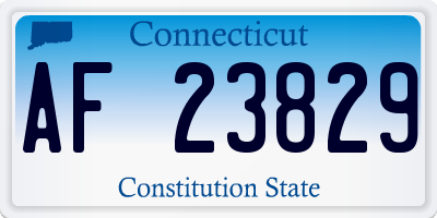 CT license plate AF23829