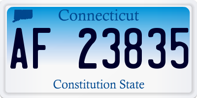 CT license plate AF23835