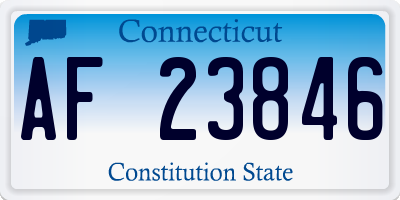 CT license plate AF23846
