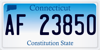CT license plate AF23850