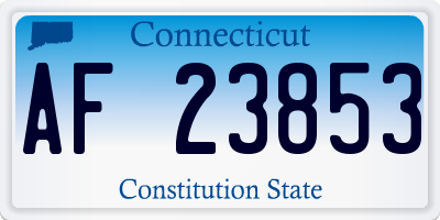 CT license plate AF23853