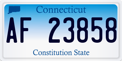 CT license plate AF23858