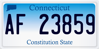 CT license plate AF23859