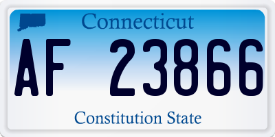 CT license plate AF23866