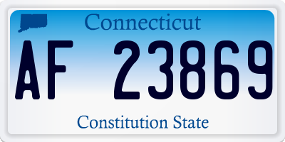 CT license plate AF23869