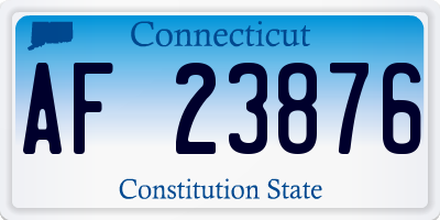 CT license plate AF23876