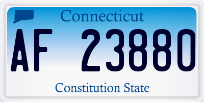 CT license plate AF23880