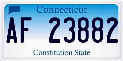 CT license plate AF23882