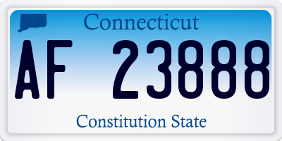 CT license plate AF23888