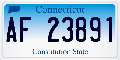 CT license plate AF23891