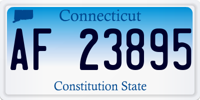CT license plate AF23895